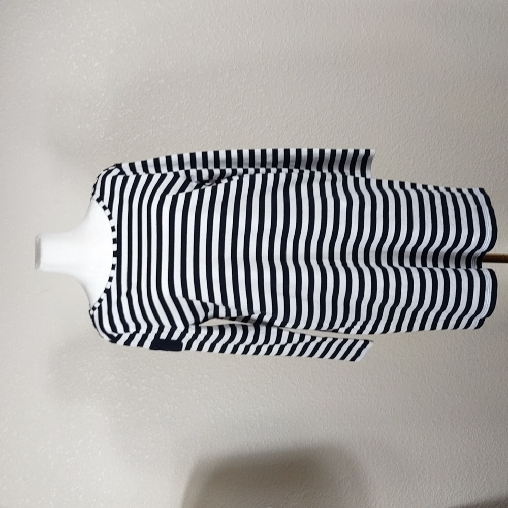 COPY - Vineyard Vines White Navy Striped Shirt Dress Size M Long Sleeves
